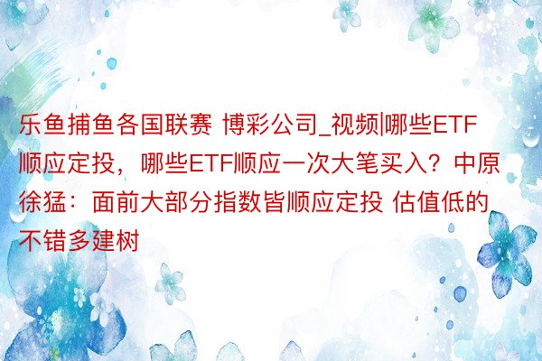 乐鱼捕鱼各国联赛 博彩公司_视频|哪些ETF顺应定投，哪些ETF顺应一次大笔买入？中原徐猛：面前大部分指数皆顺应定投 估值低的不错多建树